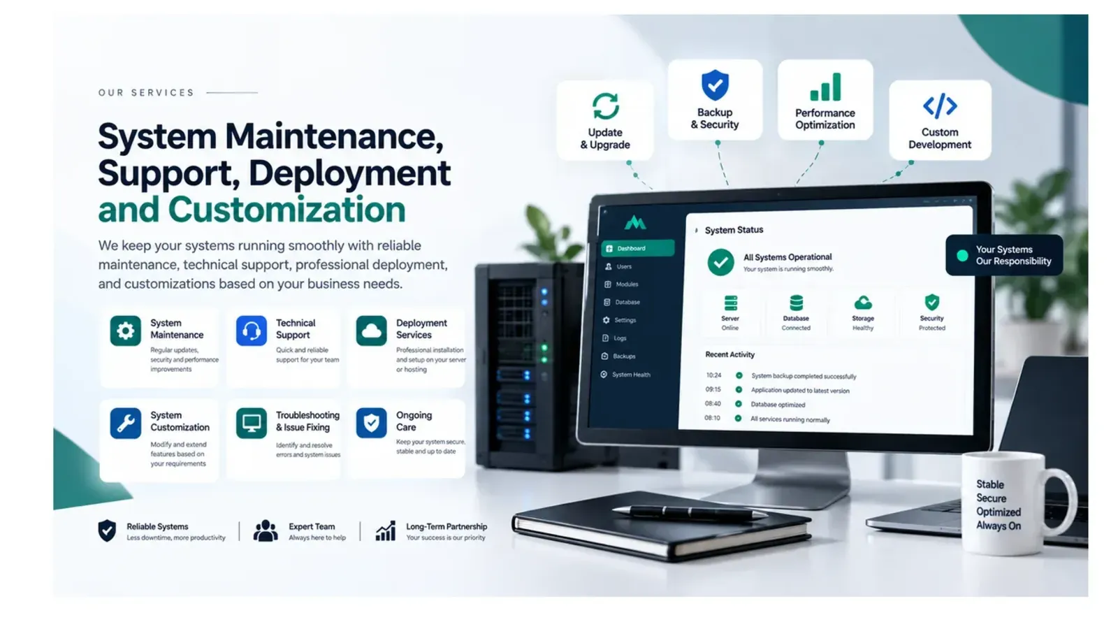 System Maintenance, Support, Deployment & Customization