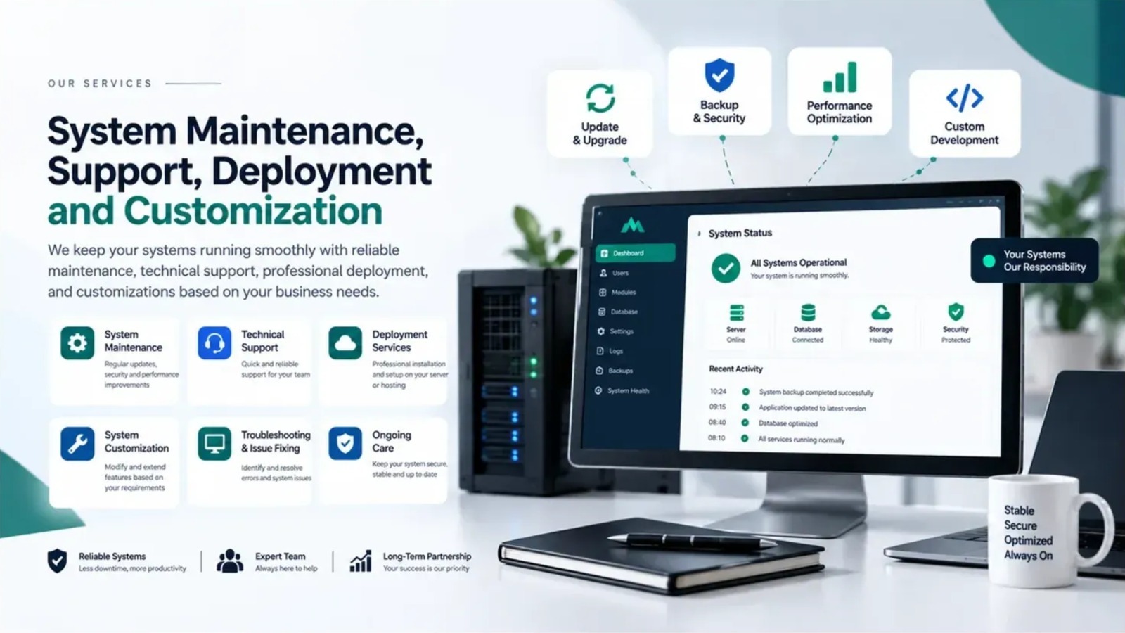 System Maintenance, Support, Deployment & Customization