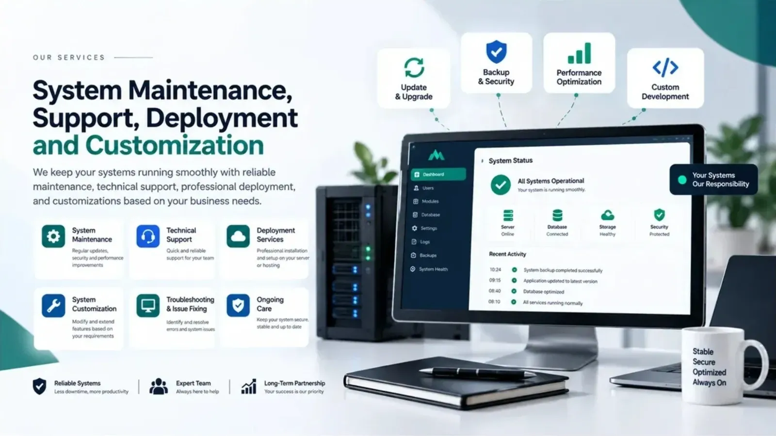 System Maintenance, Support, Deployment & Customization